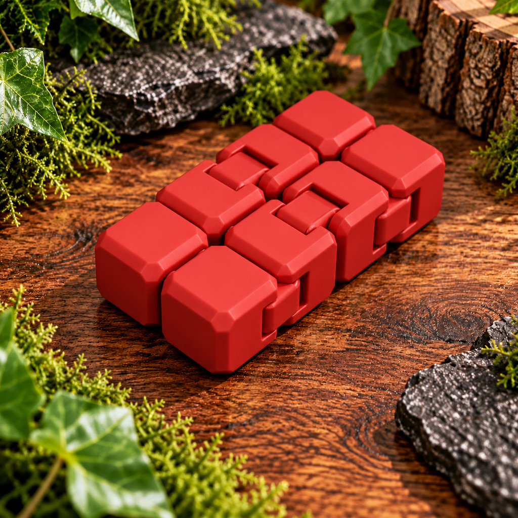 3D Printed Flexi Cube | Flexible Articulated Fidget Toy | Colourful Sensory Desk Toy | Unique Gift