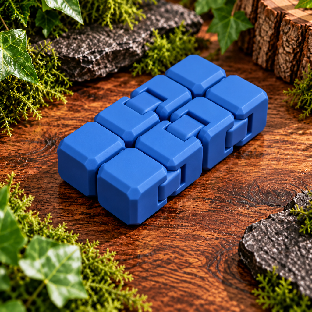 3D Printed Flexi Cube | Flexible Articulated Fidget Toy | Colourful Sensory Desk Toy | Unique Gift