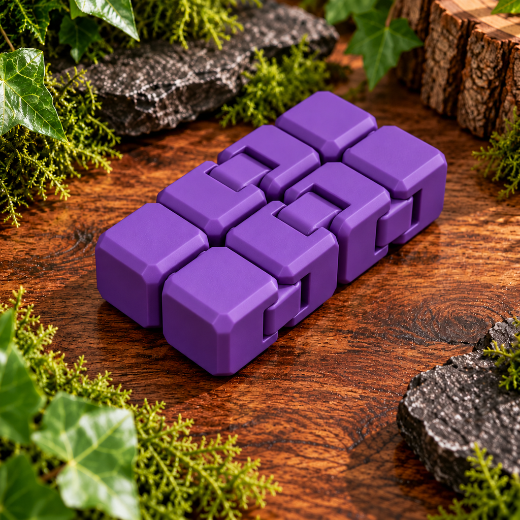 3D Printed Flexi Cube | Flexible Articulated Fidget Toy | Colourful Sensory Desk Toy | Unique Gift