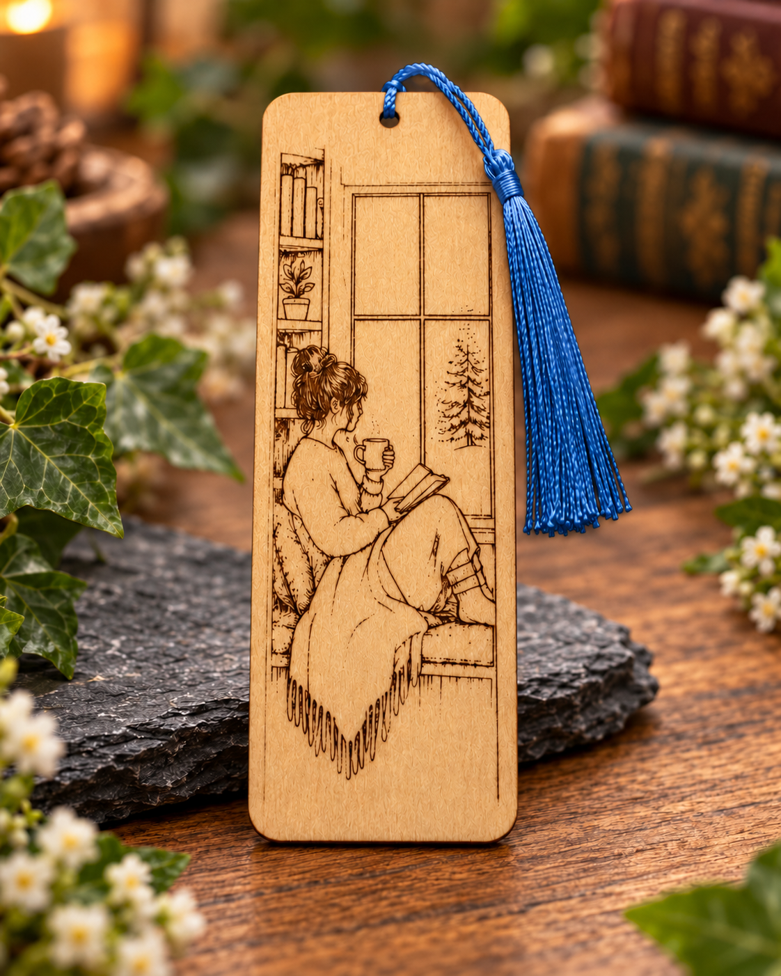 Personalised Laser Engraved Wooden Bookmark | Book Lover, Teacher Gift