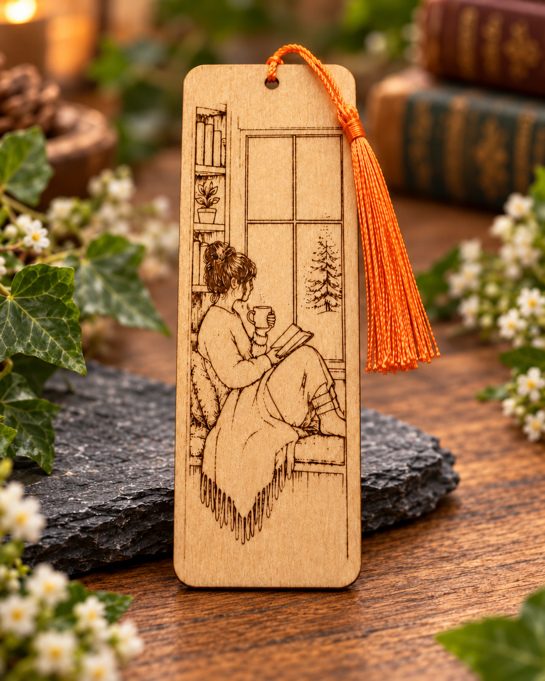 Personalised Laser Engraved Wooden Bookmark | Book Lover, Teacher Gift
