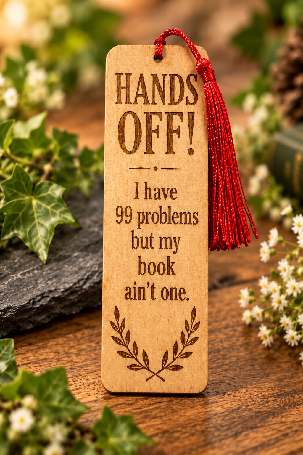 Personalised Laser Engraved Wooden Bookmark | Book Lover, Teacher Gift
