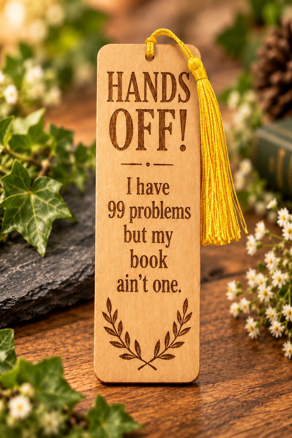 Personalised Laser Engraved Wooden Bookmark | Book Lover, Teacher Gift