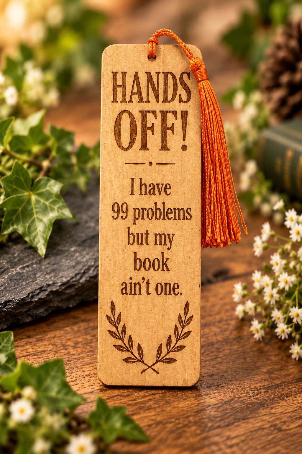 Personalised Laser Engraved Wooden Bookmark | Book Lover, Teacher Gift