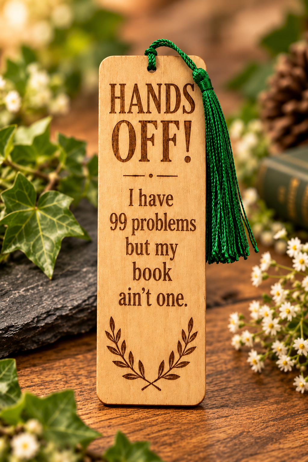 Personalised Laser Engraved Wooden Bookmark | Book Lover, Teacher Gift