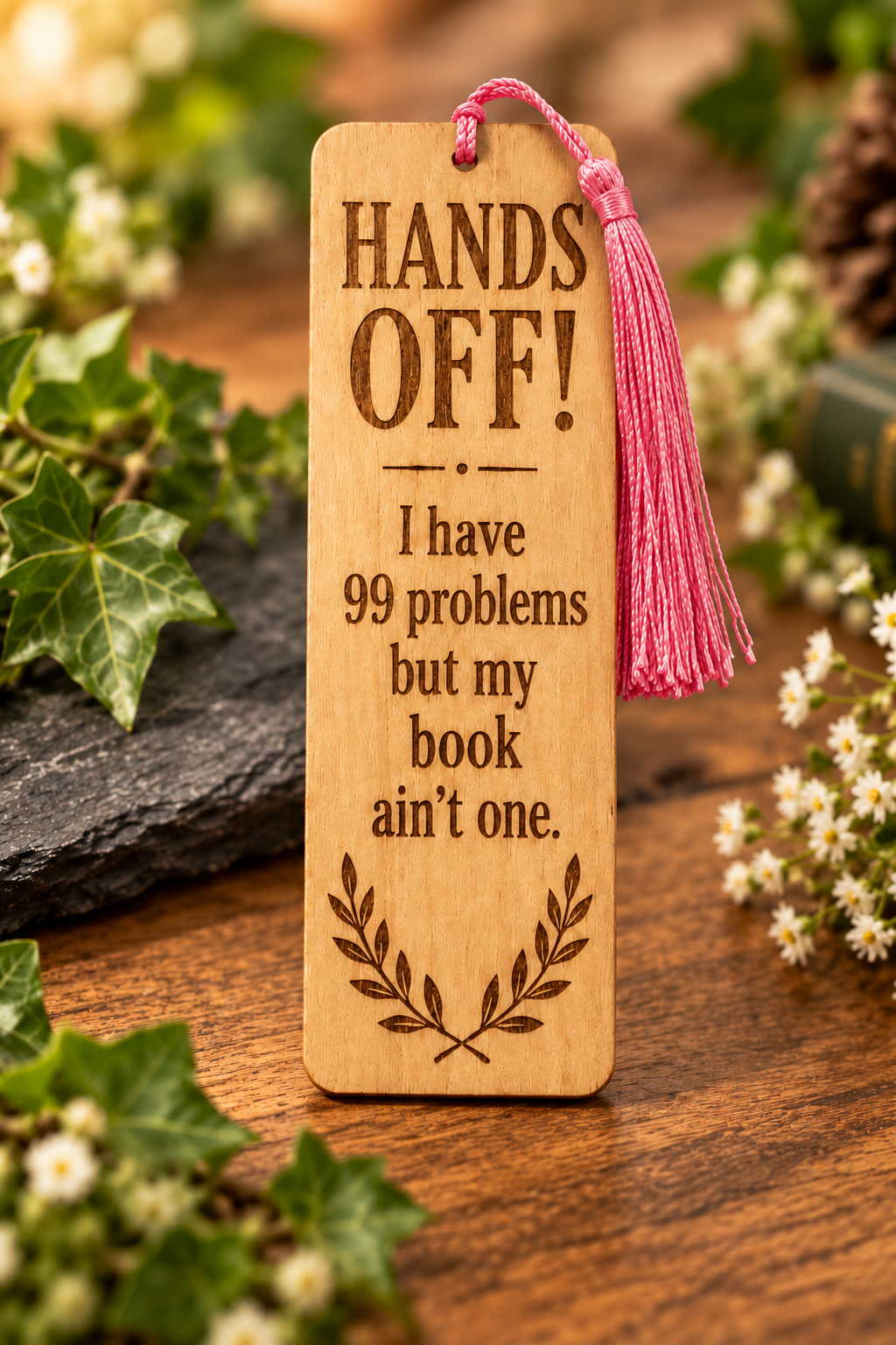 Personalised Laser Engraved Wooden Bookmark | Book Lover, Teacher Gift