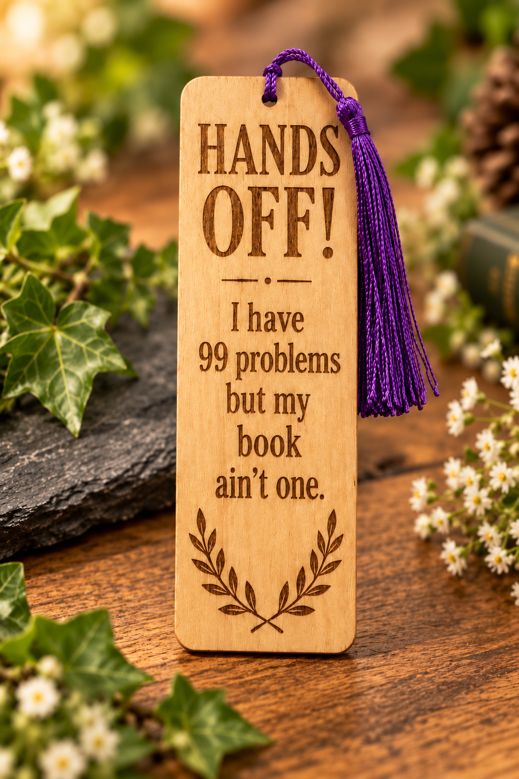 Personalised Laser Engraved Wooden Bookmark | Book Lover, Teacher Gift