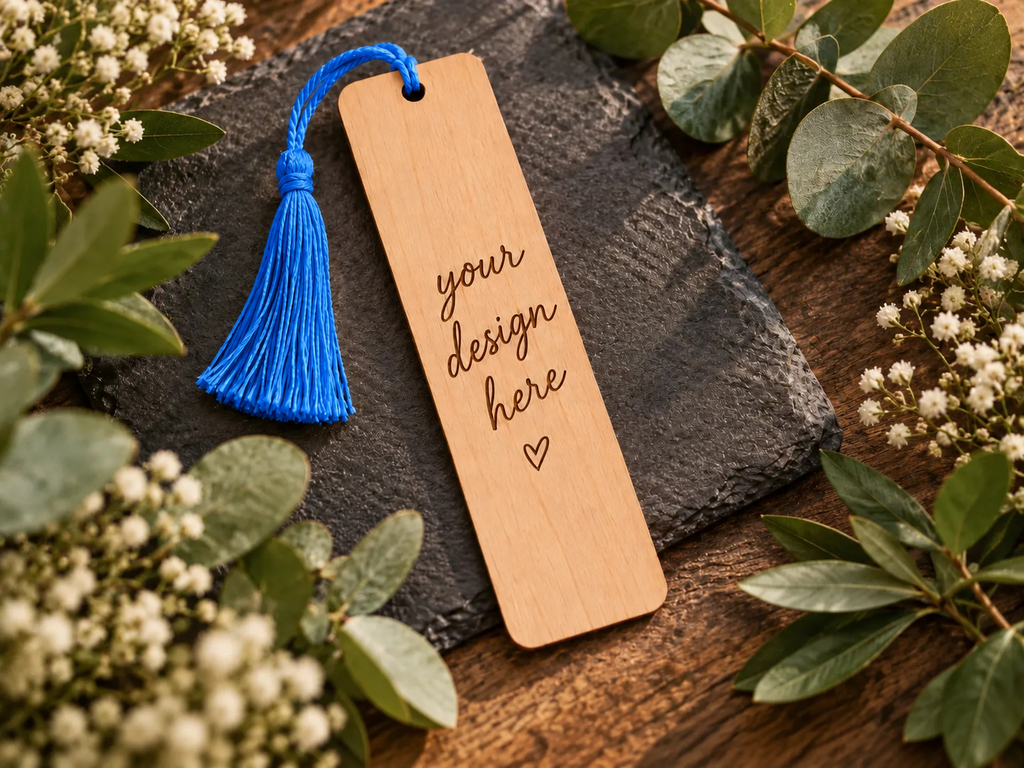 Personalised Laser Engraved Wooden Bookmark | Book Lover, Teacher Gift