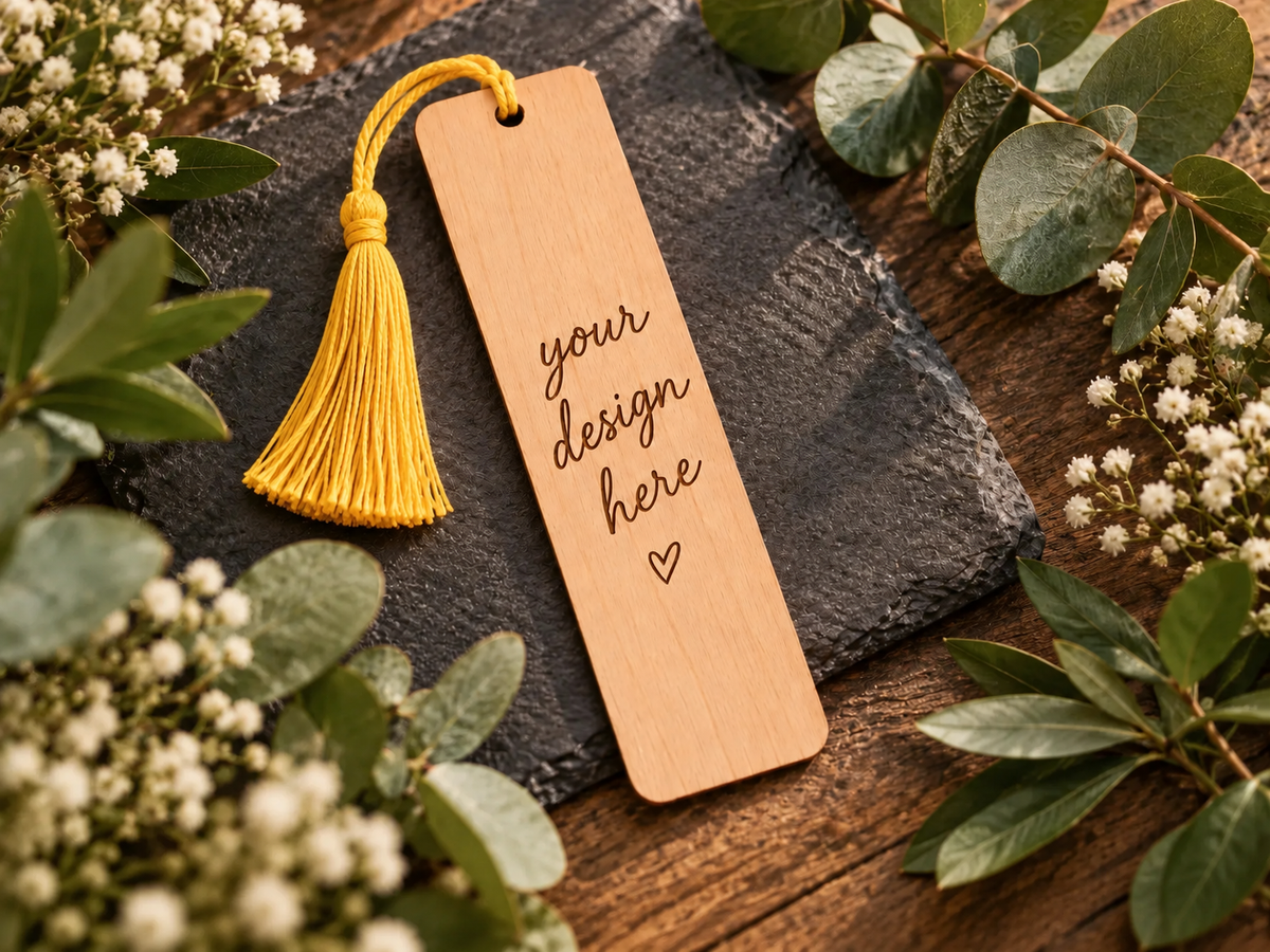 Personalised Laser Engraved Wooden Bookmark | Book Lover, Teacher Gift