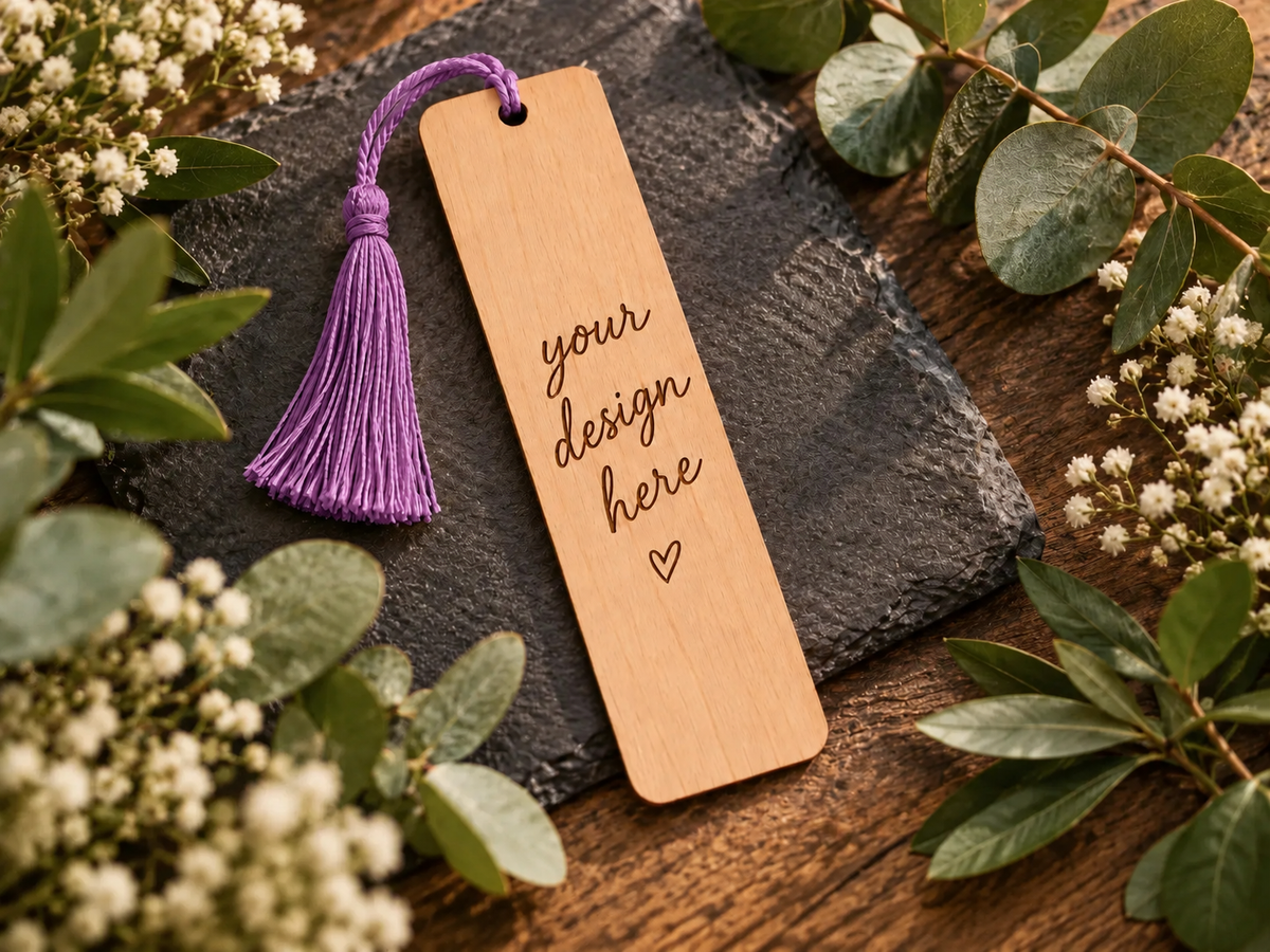 Personalised Laser Engraved Wooden Bookmark | Book Lover, Teacher Gift