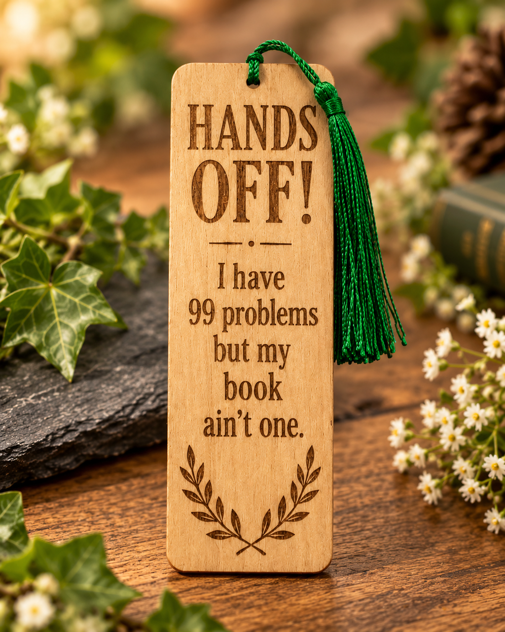 Personalised Laser Engraved Wooden Bookmark | Book Lover, Teacher Gift