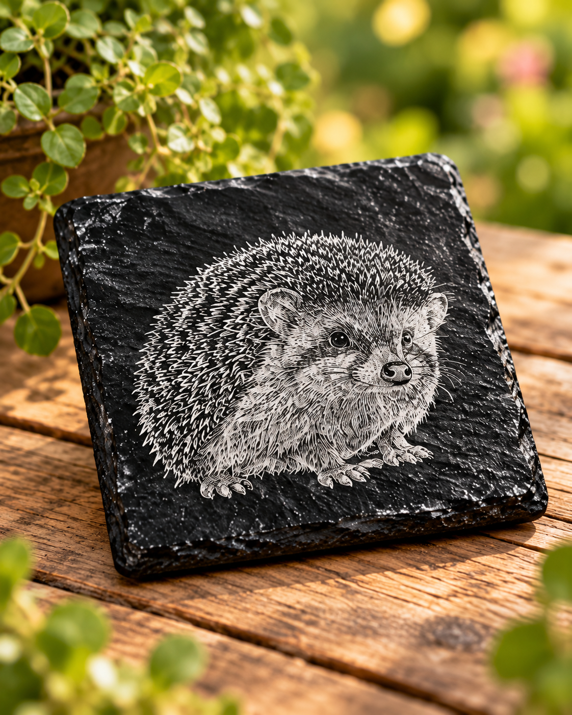 Personalised Engraved Slate Coaster | Custom Drink Mat | Unique Housewarming Gift