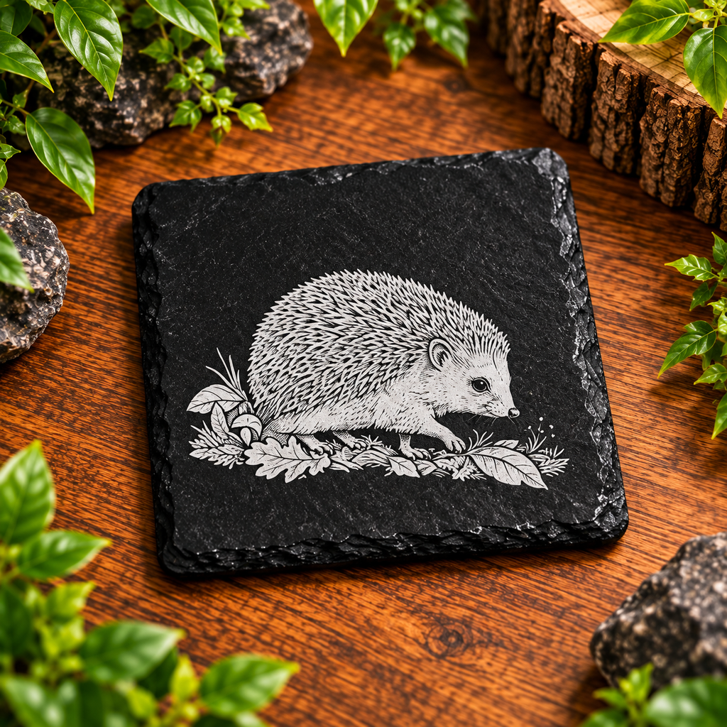 Personalised Engraved Slate Coaster | Custom Drink Mat | Unique Housewarming Gift