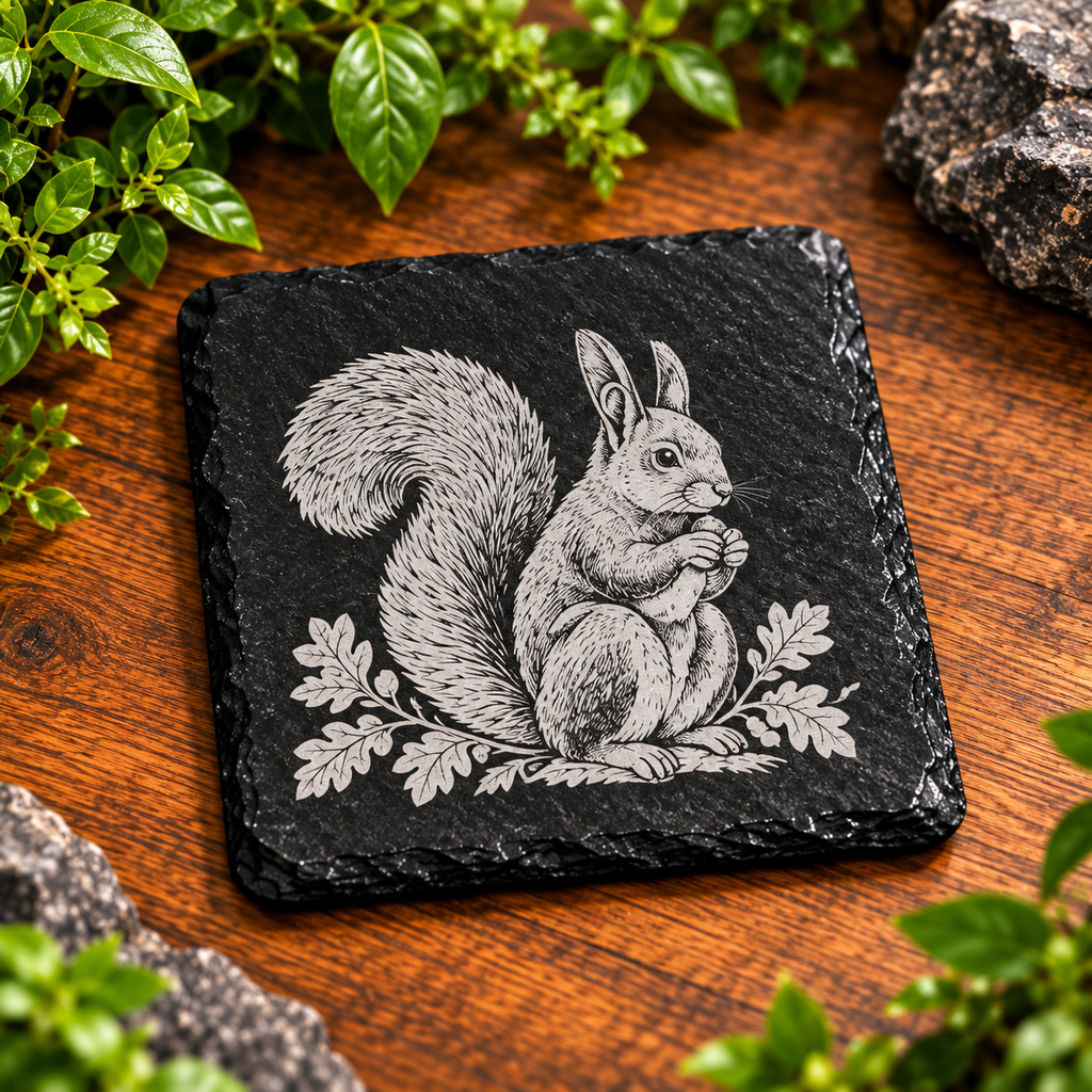 Personalised Engraved Slate Coaster | Custom Drink Mat | Unique Housewarming Gift