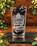 Laser Engraved Beer Glass | Classic Pint Glass with Unique Beer Designs | Decorative Bar Glassware | Perfect Gift for Beer Lovers