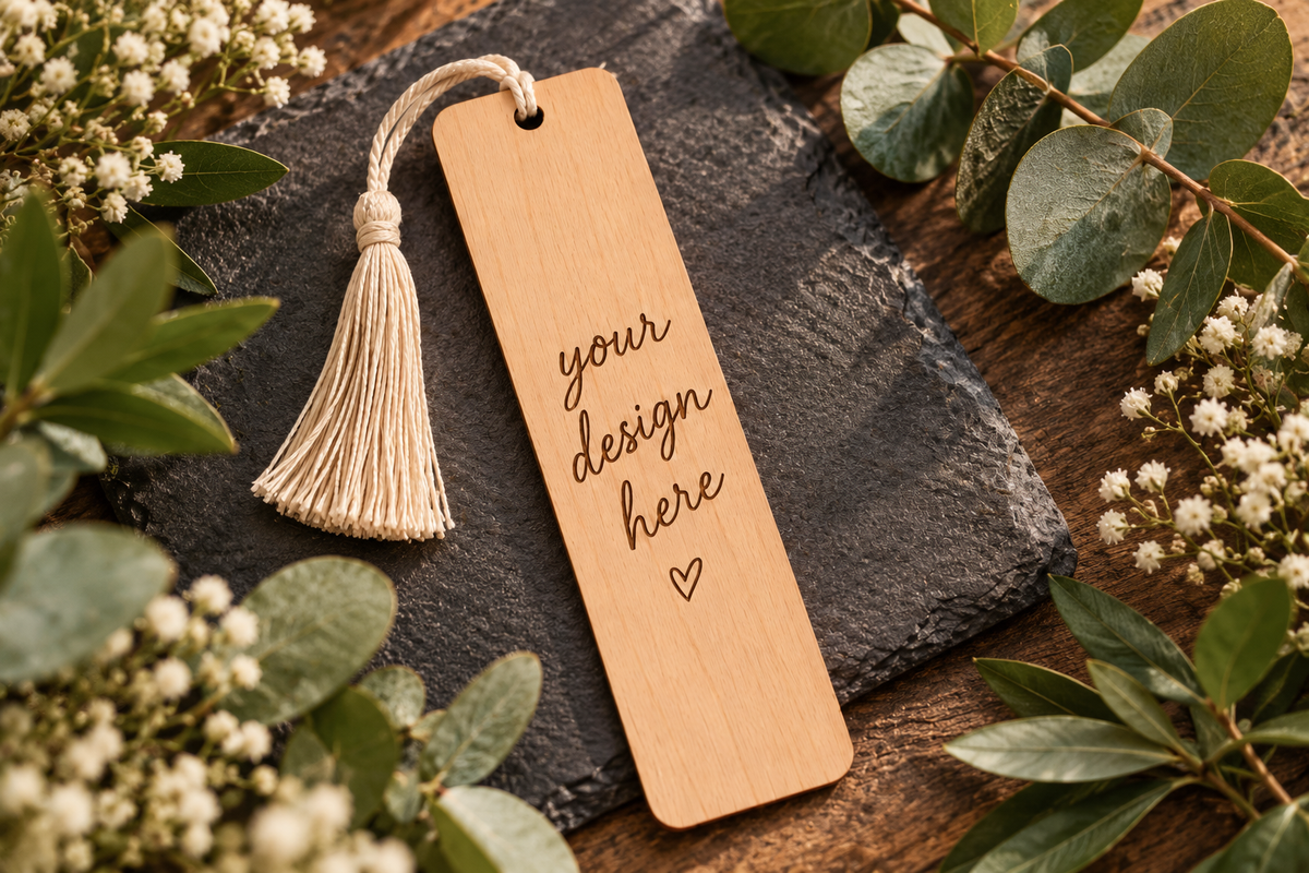 Personalised Laser Engraved Wooden Bookmark | Book Lover, Teacher Gift