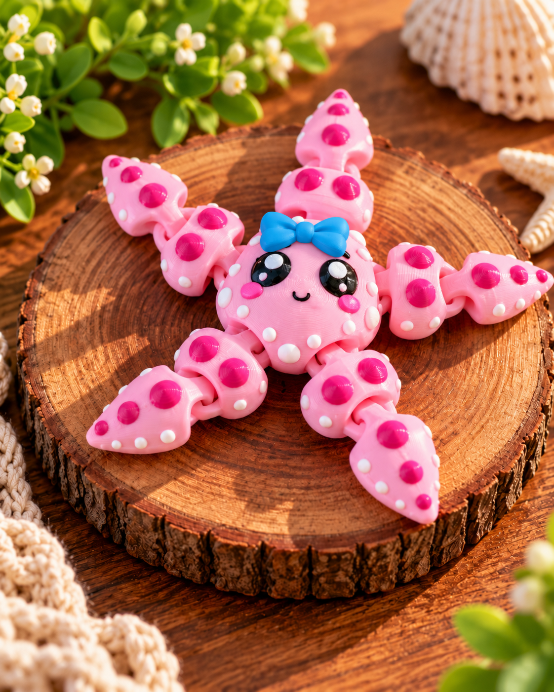 3D Printed Articulating Starfish | Flexible Fidget Toy | Sensory Desk Buddy | Unique Gift