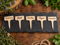 Personalised Laser Engraved Bamboo Plant Markers (Set of 5) | Custom Garden Labels | Unique Gift for Gardeners