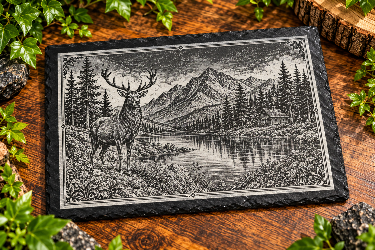 Personalised Laser Engraved Slate Centrepiece | Custom Decorative Slate Display | Unique Gift for Any Occasion