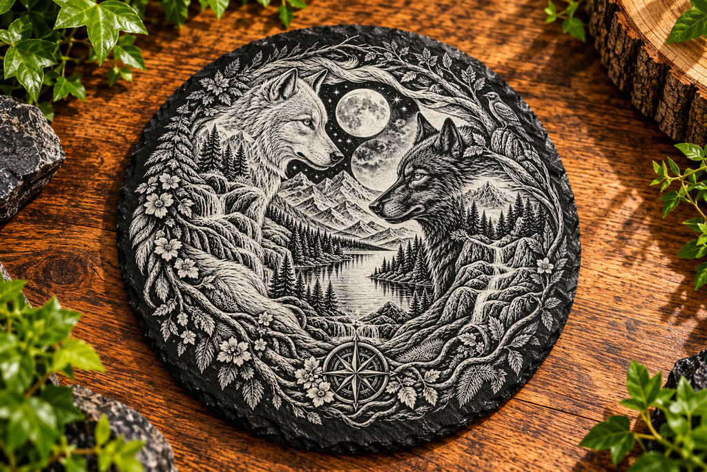 Personalised Laser Engraved Slate Centrepiece | Custom Decorative Slate Display | Unique Gift for Any Occasion